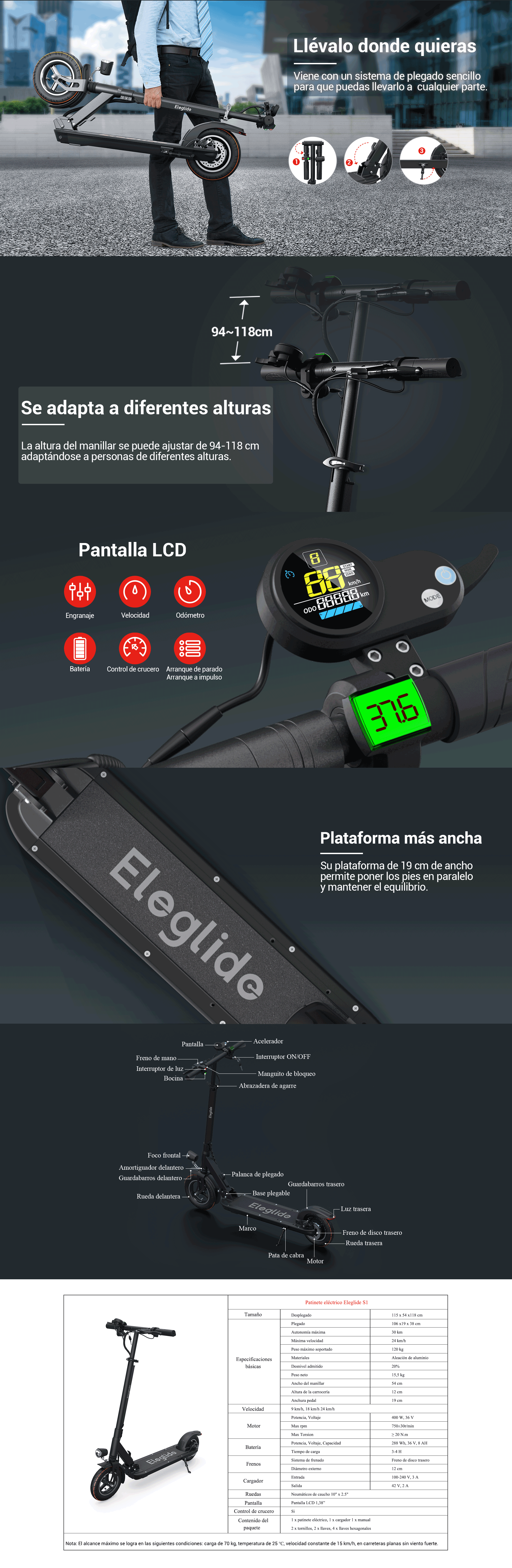 comprar patinete eléctrico Eleglide S1 al mejor precio