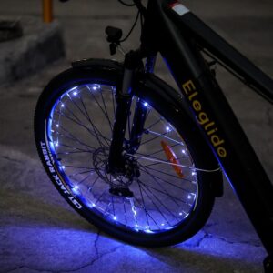 rebaja en luces azules para bicicleta eléctrica